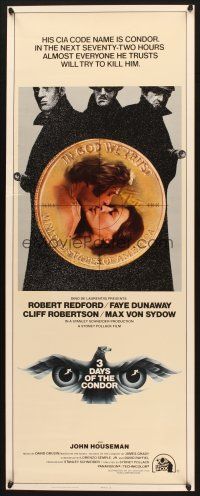 5m430 3 DAYS OF THE CONDOR int'l insert '75 CIA analyst Robert Redford & Faye Dunaway!