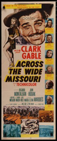 5m435 ACROSS THE WIDE MISSOURI insert '51 art of smiling Clark Gable & sexy Maria Elena Marques!