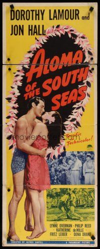 5m443 ALOMA OF THE SOUTH SEAS insert '41 great images of sexy tropical Dorothy Lamour in sarong!