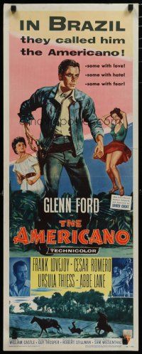 5m445 AMERICANO insert '55 Glenn Ford is a stranger to Brazil but no stranger to danger!