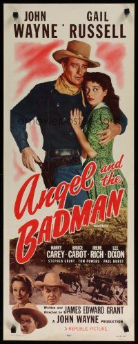 5m446 ANGEL & THE BADMAN insert R59 great image of cowboy John Wayne & sexy Gail Russell!