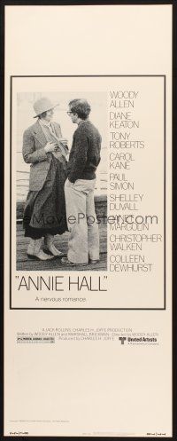 5m448 ANNIE HALL insert '77 full-length Woody Allen & Diane Keaton, a nervous romance!