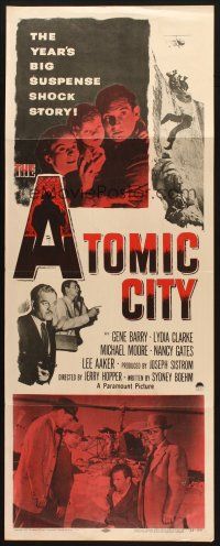 5m456 ATOMIC CITY insert '52 Cold War nuclear scientist Gene Barry in big suspense shock story!