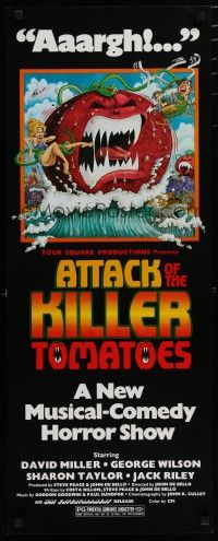 5m457 ATTACK OF THE KILLER TOMATOES insert '79 wacky monster artwork by David Weisman!