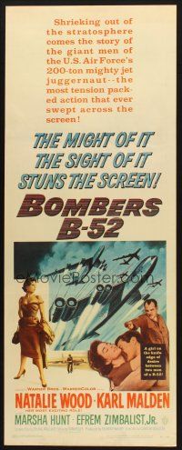 5m481 BOMBERS B-52 insert '57 sexy Natalie Wood & Karl Malden, cool art of military planes!