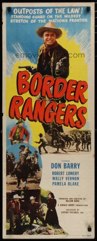 5m482 BORDER RANGERS insert '50 Don 'Red' Barry, Robert Lowery, a last stand for justice!