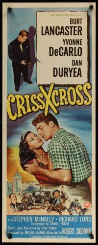 5m520 CRISS CROSS insert R58 Burt Lancaster & Yvonne De Carlo, Robert Siodmak film noir!