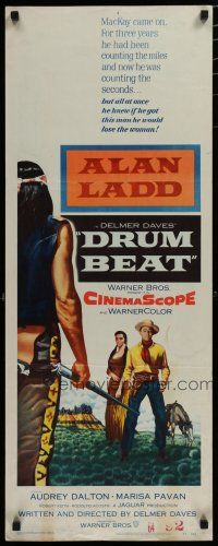 5m543 DRUM BEAT insert '54 full-length Alan Ladd & Audrey Dalton, directed by Delmer Daves!