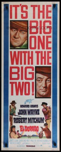5m547 EL DORADO insert '66 John Wayne, Robert Mitchum, Howard Hawks, the big one with the big two!