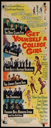 5m571 GET YOURSELF A COLLEGE GIRL insert '64 hip-est happiest rock & roll show, Dave Clark 5