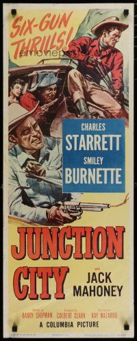 5m624 JUNCTION CITY insert '52 art of Charles Starrett as The Durango Kid w/Smiley Burnette!