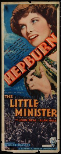 5m642 LITTLE MINISTER insert '34 art of gypsy Katharine Hepburn, from James M. Barrie novel!