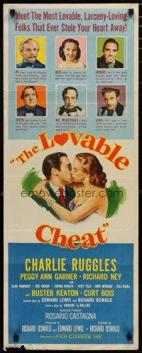5m650 LOVABLE CHEAT insert '49 Buster Keaton pictured, from the scandalous Paris stage play!