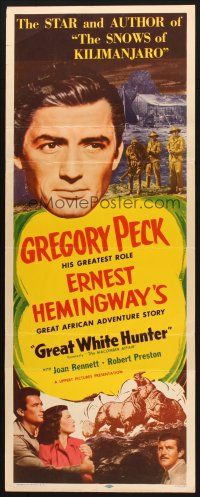 5m653 MACOMBER AFFAIR insert R52 Gregory Peck, Joan Bennett, Hemingway, Great White Hunter!
