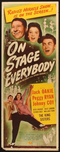 5m683 ON STAGE EVERYBODY insert '45 Jack Oakie, sexy Peggy Ryan, Johnny Coy!