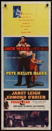 5m694 PETE KELLY'S BLUES insert '55 Jack Webb smoking & holding trumpet, sexy Janet Leigh!