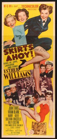 5m756 SKIRTS AHOY insert '52 great full-length art of sexy sailor Esther Williams in uniform!