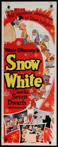 5m761 SNOW WHITE & THE SEVEN DWARFS insert R58 Walt Disney animated cartoon fantasy classic!