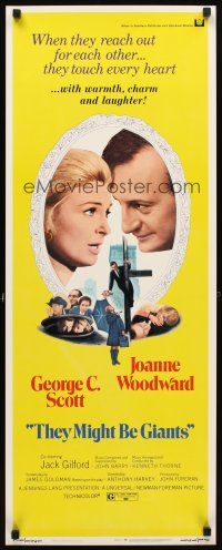 5m798 THEY MIGHT BE GIANTS insert '71 George C. Scott & Joanne Woodward touch every heart!