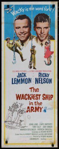 5m825 WACKIEST SHIP IN THE ARMY insert '60 Jack Lemmon & Ricky Nelson, wacky is the word for it!