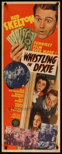 5m838 WHISTLING IN DIXIE insert '42 Red Skelton w/money, Ann Rutherford & Diana Lewis!