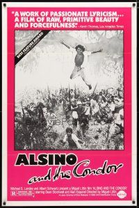 5p038 ALSINO & THE CONDOR 1sh '82 Dean Stockwell, wild image of man leaping over mob!