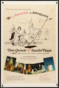 5p042 AMOROUS ADVENTURES OF DON QUIXOTE & SANCHO PANZA 1sh '76 sexy cartoon art by L. Salk!