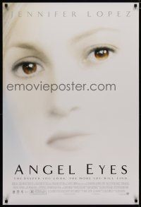 5p048 ANGEL EYES DS 1sh '01 the deeper you look, the more you will find, Jennifer Lopez!