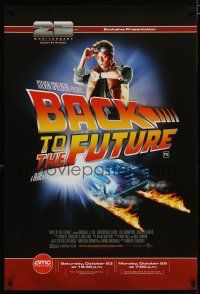 5p067 BACK TO THE FUTURE advance 1sh R10 Robert Zemeckis, art of Michael J. Fox & Delorean by Drew!