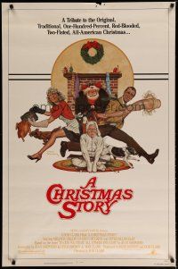 5p165 CHRISTMAS STORY 1sh '83 best classic Christmas movie, great art by Robert Tanenbaum!