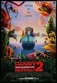 5p171 CLOUDY WITH A CHANCE OF MEATBALLS 2 advance DS 1sh '13 something big was leftover!