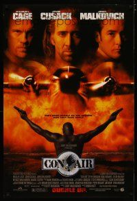 5p175 CON AIR DS 1sh '97 Nicholas Cage, John Cusack, John Malkovich, Steve Buscemi!