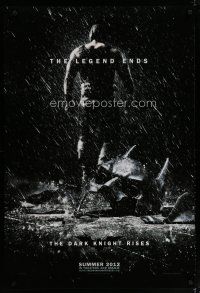 5p210 DARK KNIGHT RISES teaser DS 1sh '12 cool image of broken mask in the rain!