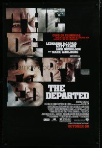 5p231 DEPARTED advance DS 1sh '06 Leonardo DiCaprio, Matt Damon, Martin Scorsese!