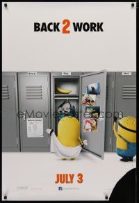 5p232 DESPICABLE ME 2 advance DS 1sh '13 wacky image of cast in locker room from CGI comedy!