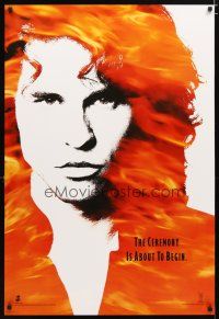 5p253 DOORS teaser DS 1sh '90 cool image of Val Kilmer as Jim Morrison, directed by Oliver Stone!