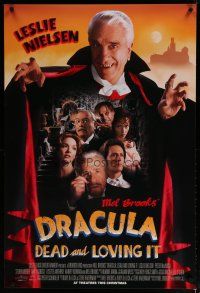 5p255 DRACULA DEAD & LOVING IT advance 1sh '95 Mel Brooks, Leslie Neilsen as a wacky vampire!