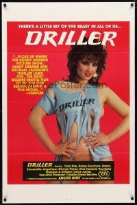 5p259 DRILLER 1sh '84 Taija Rae, Renee Summers, sexploitation Thriller parody!