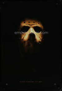 5p302 FRIDAY THE 13th teaser DS 1sh '09 Marcus Nispel directed, great image of classic mask!