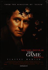 5p318 GAME int'l DS 1sh '97 cool image of Michael Douglas partly made of puzzle pieces!