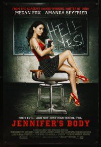 5p421 JENNIFER'S BODY style B DS 1sh '09 sexy schoolgirl Megan Fox & body in desk!