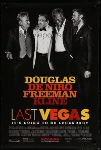 5p448 LAST VEGAS advance DS 1sh '13 Michael Douglas, Robert De Niro, Morgan Freeman, Kevin Kline!