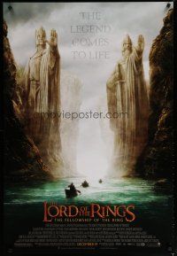 5p477 LORD OF THE RINGS: THE FELLOWSHIP OF THE RING advance 1sh '01 J.R.R. Tolkien, Argonath!