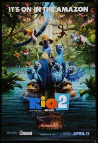 5p644 RIO 2 style B teaser DS 1sh '14 wacky image, it's on in the Amazon!