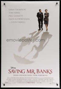 5p663 SAVING MR. BANKS advance DS 1sh '13 Emma Thompson as P.L. Travers & Tom Hanks as Walt Disney!
