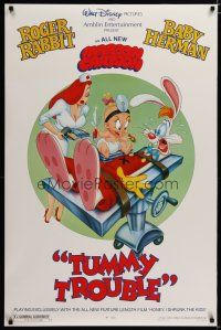 5p786 TUMMY TROUBLE DS 1sh '89 Roger Rabbit & sexy Jessica with doctor Baby Herman!