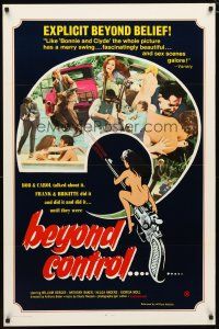 5p819 WHAT A WAY TO DIE 1sh '70 it's like Bonnie & Clyde with sex, Beyond Control!
