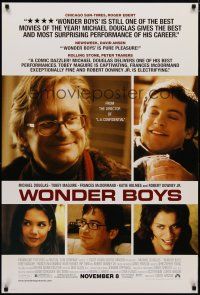 5p831 WONDER BOYS advance DS 1sh '00 Michael Douglas, Tobey Maguire, directed by Curtis Hanson!