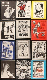 5r082 LOT OF 36 UNCUT PRESSBOOKS FROM SEXPLOITATION MOVIES '60s-70s sexy images, many nude !