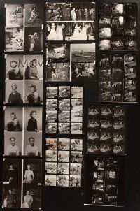 5r104 LOT OF 28 8X10 CONTACT SHEETS '61 many images from different movies!